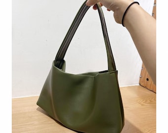 Woven Leather Shoulder Bag, Women's Underarm Bag, Woven Shoulder Bag, Leather Hobo Bag