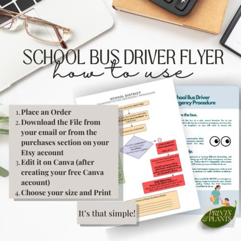School Bus Driver Emergency Procedure and Protocol Tree | Editable ...