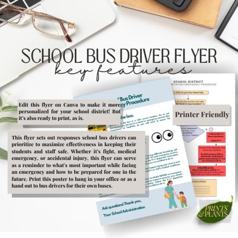 School Bus Driver Emergency Procedure and Protocol Tree | Editable ...