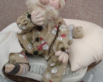 PDF pattern/Funny Santa/ Santa doll pattern/Soft sculpture doll pattern/Cloth doll pattern/Christmas decoration/ Dollmaking tutorial