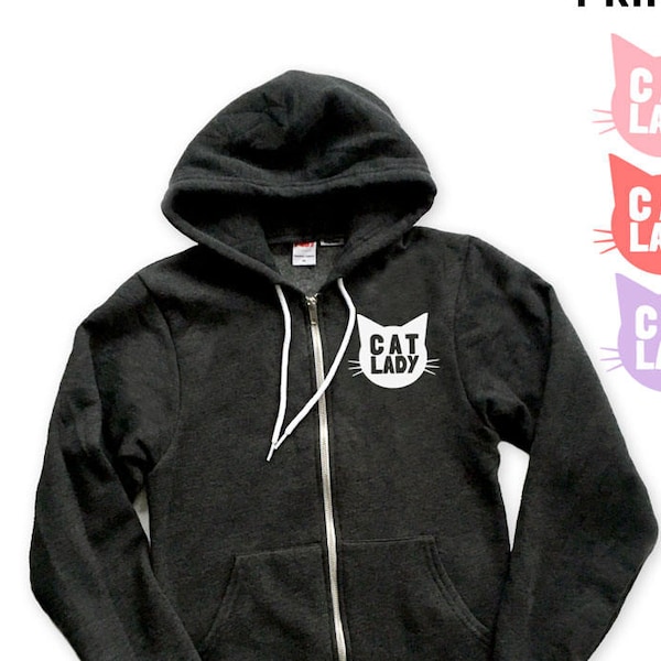Cat Hoodie Etsy