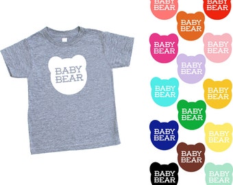 Baby Bear TriBlend Heather Grey TShirt - Kids Toddler Kids Babies Infant, Family Photos, Expecting, Little Bear, Birthday Gift, Mommy and Me