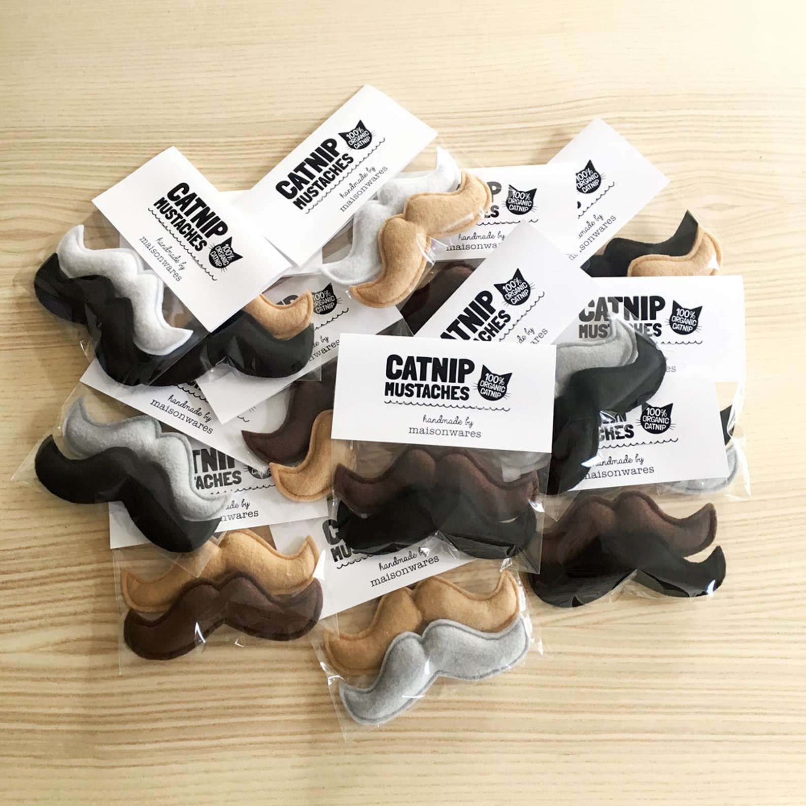 Catnip Mustache Toy, 2 Pack