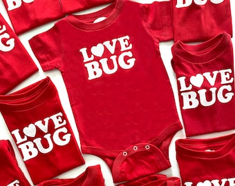 Love Bug Cotton One Piece Romper OR Kid's Tee - Baby Shower Gift, Expecting, Love is Love, Valentine, New Baby, Lover, Mother's Day