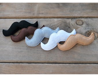 5 pack Mustache catnip toys - one each, 5 different colors - moustache, cat toy, happy cat - Ready to Ship, Gift for Cat Lover, Fast Food