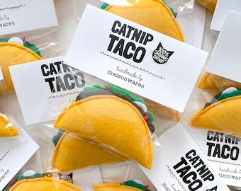 Catnip Taco - organic cat toy, cat treat - Ready to Ship, Gift for Cat Lover, Fast Food, Mexican, Fiesta