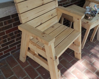 Handmade outdoor chair.  2x4 furniture