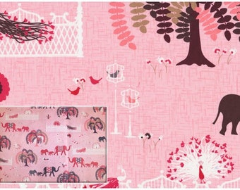 Giorno della parata di Michael Miller Violet pavon lane DC5088 Pink-D da 1/2 yard