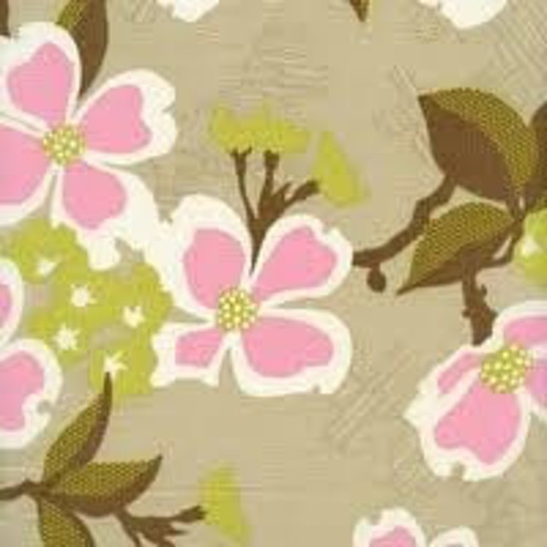 Joel Dewberry Modern Meadow  Dogwood Bloom JD31 Tan Free Spirit by the 1/2 yard