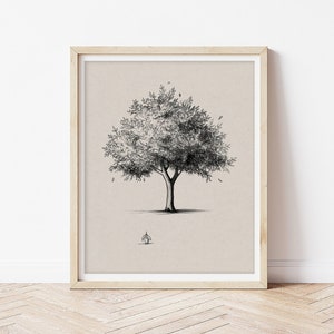 Mustard Seed Tree Sketch Print: Bible Story Wall Art (Digital Download)