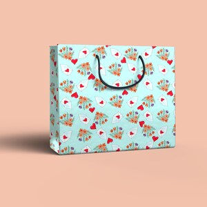 CARTA DE AMOR, patrón digital pintado a mano para muchos proyectos de bricolaje, para autoimpresión, descarga instantánea, 30,5 x 30,5 cm, JPG, 300 ppp