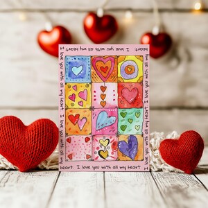Tarjeta de felicitación, acuarela pintada a mano, imprímete, descarga instantánea, jpg, 300 dpi