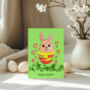 cartão postal digital pintado à mão, download instantâneo, para autoimpressão, 300 dpi, jpg
