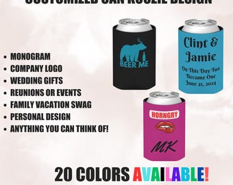 21st Birthday Can Cooler, Bachelorette Bachelor Party Can Cozie, Wedding Favor