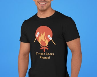 Funny Camping Shirt, S'more Beers Please, Beer Shirt, happy camper gift, camping party, tent, hiking shirt, outdoors shirt, camping gift