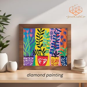 Abstract Art Diamond Painting Kit 40x50cm, Gem Art Kits For Adults And Kids, Diy Rhinestones Kit, Matisse Style, Home Wall Decor
