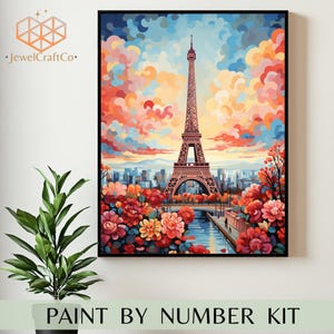 Paris Paint By Number Kit: DIY Landscape Wall Art