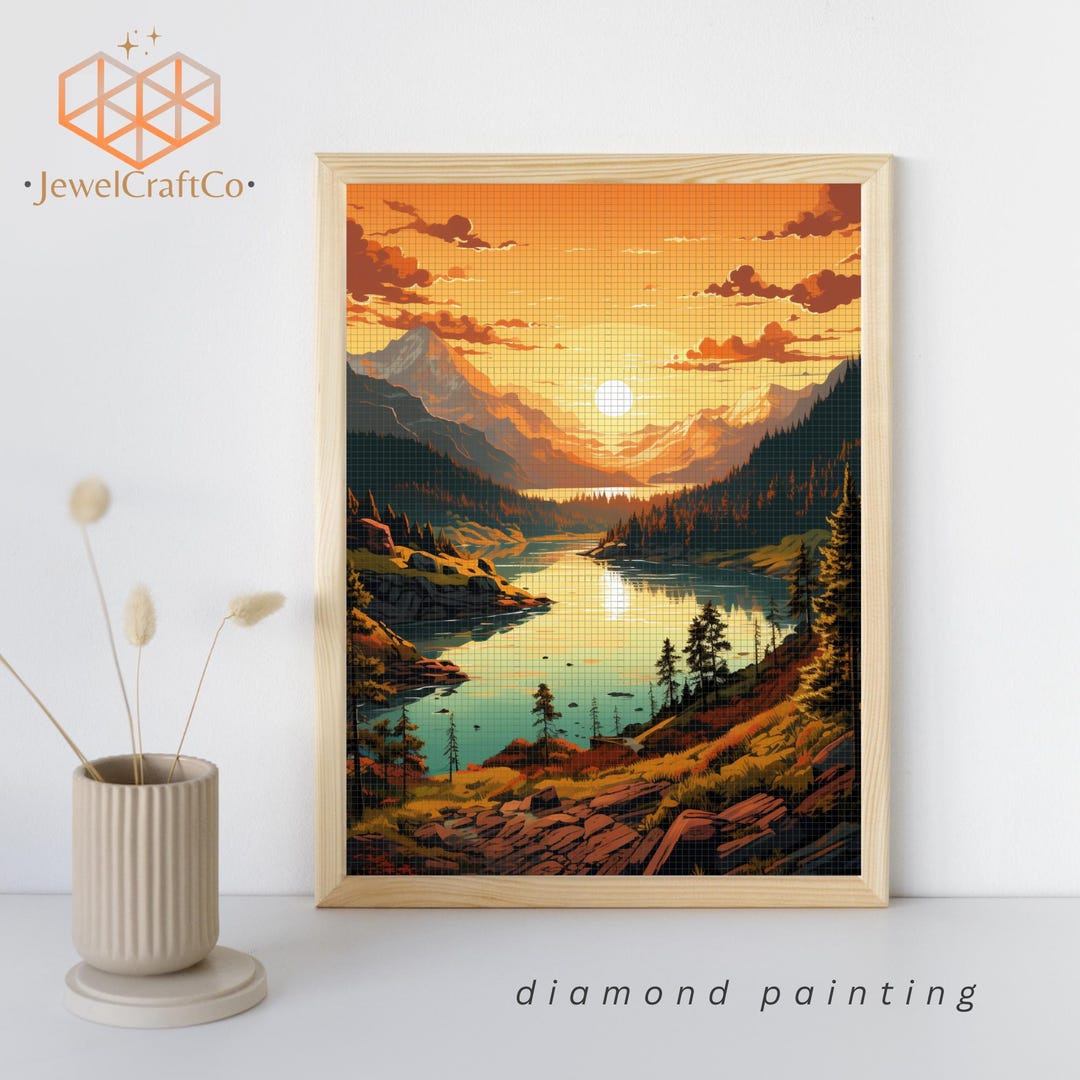 Beautiful Sunset Diamond Painting Kit 40x50cm, 3d Painting, Gem Art ...