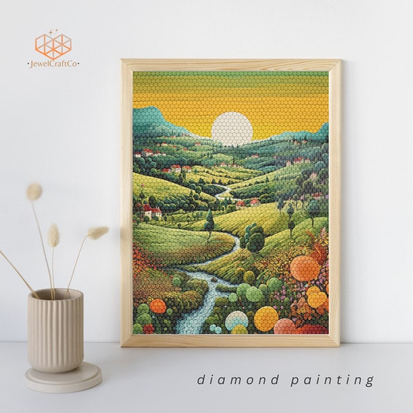 Beautiful Scenic View  Diamond Painting Kit, Gem Art Kits For Adults And Kids, Diy Paint By Number Art, Home Wall Decor