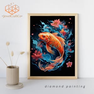 カラフルな魚のダイヤモンドペインティングキット 40 x 50 cm、動物の3Dペインティング、大人と子供向けの宝石アートキット、DIYラインストーンキット、ウォールアート