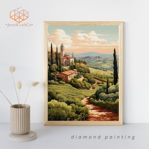 Tuscany Landscape Diamond Painting Kit 40x50cm, 3d Painting, Gem Art Kits For Adults And Kids, Diy Rhinestones Kit, Diamond Art Canvas