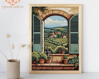 Window Diamond Painting Kit 40x50cm, 3d Painting, Gem Art Kits For Adults And Kids, Diy Rhinestones Kit, Diamond Art Canvas, Home Wall Decor