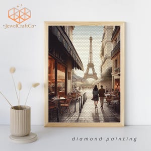 Eiffel Tower Diamond Painting Kit 40x50cm, Gem Art Kits For Adults And Kids, Diy Rhinestones Paint By Number Kit, Home Wall Decor