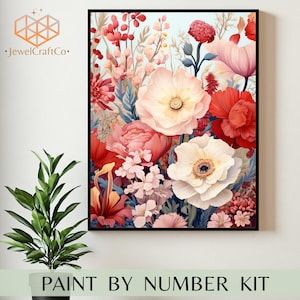Paint By Number Kit, Wildflowers, Flowers Painting Kit, Painting Kits For Adults And Kids, Wall Art