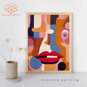 Abstract Art Diamond Painting Kit 40x50cm, Gem Art Kits For Adults And Kids, Diy Rhinestones Paint By Number Kit, Home Wall Decor
