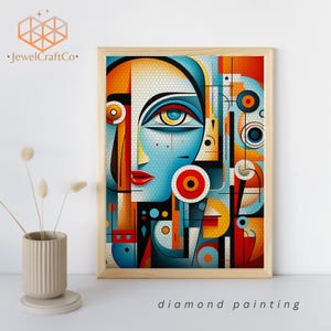 Abstract Art Diamond Painting Kit 40x50cm, Gem Art Kits For Adults And Kids, Diy Rhinestones Paint By Number Kit, Home Wall Decor