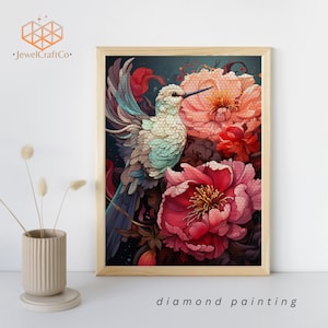 Hummingbird Diamond Painting Kit 40x50cm, Animal 3d Painting, Gem Art Kits For Adults And Kids, Diy Rhinestones Kit, Diamond Art Canvas
