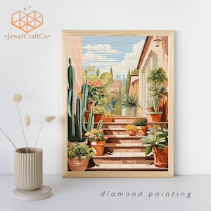 Succulents Art Diamond Painting Kit 40x50cm, 3D Plants Painting, Gem Art Kits For Adults And Kids, Diy Rhinestones Kit, Home Wall Decor