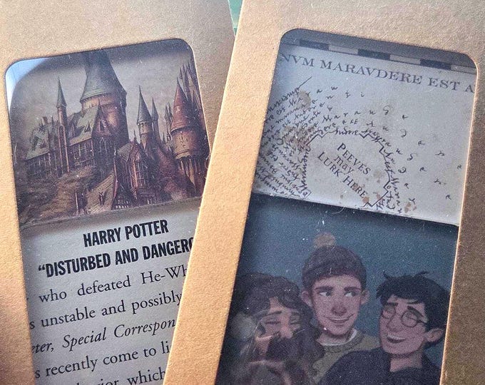 Featured listing image: Upcycled Bookish Refrigerator Magnets -- Recycled Pages from Damaged Books and Other Paper Works