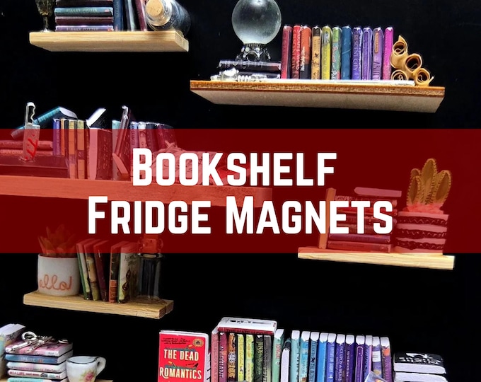 Featured listing image: Bookshelf Refrigerator Magnets