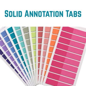 Solid Annotation Sticky Tabs | Book Annotation Supplies | Reading, Writing, Studying