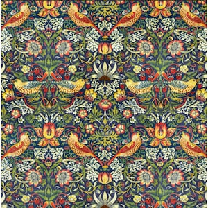 William Morris Velvet Strawberry Thief Cobalt