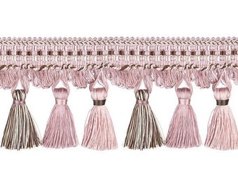 Florence Tassel Fringe Chalk Pink