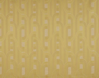 Lois Art Deco Stripe Topaz Fabric Curtains Blinds Cushions