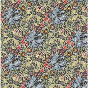 Golden Lily Jacquard Blue Mist