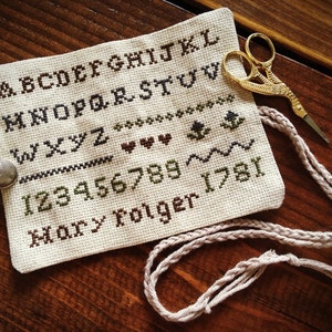 PDF Cross Stitch Pattern Mary Folger Sampler image 1