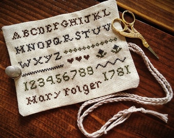 PDF Cross Stitch Pattern Mary Folger Sampler