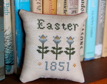 CROSS STITCH  PDF Easter 1851 spring sewing pattern