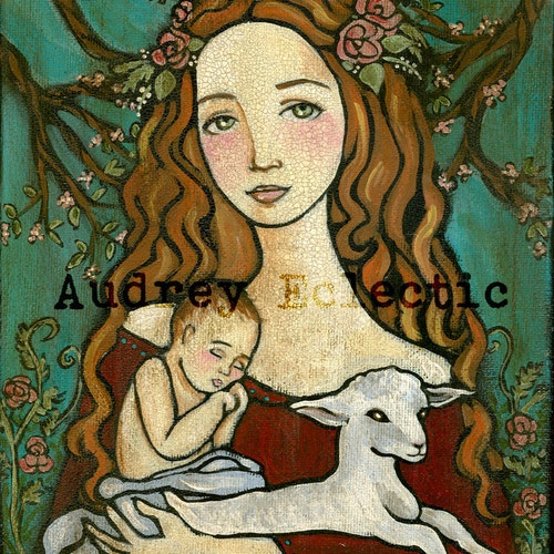 Woodland Madonna 8x10 PRINT | Etsy