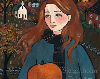 PRINT Ellerie's Autumn 8x10 New England Halloween art