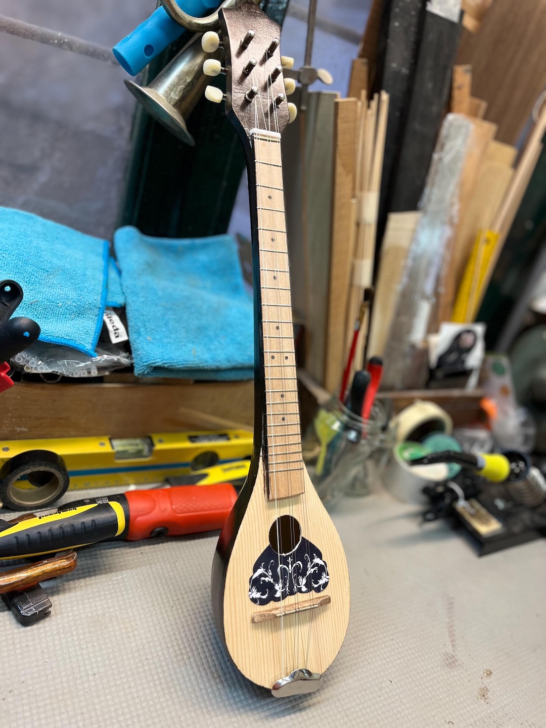 Spruce Instruments Handmade Spruce Top Baglamas KSB Brown| Greek Rebetiko Instrument With ...