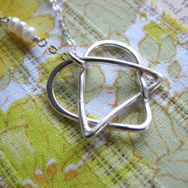 Adoption Necklace - Celtic Adoption Heart Triad Necklace, Sterling Silver - Gift birth mom birth Mother adoptive mother Adoption Reunion