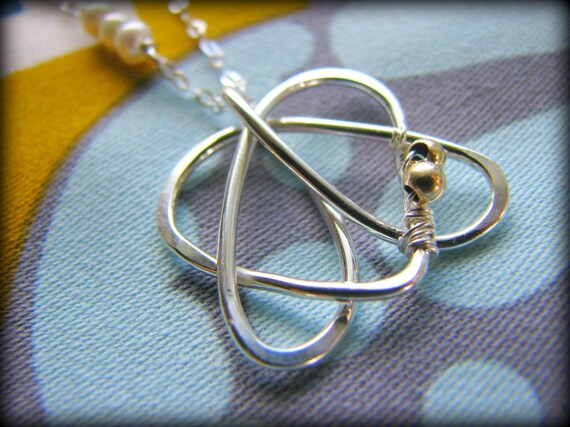 Celtic Sister Large Heart Trinity Pendant Necklace Tattoo Etsy