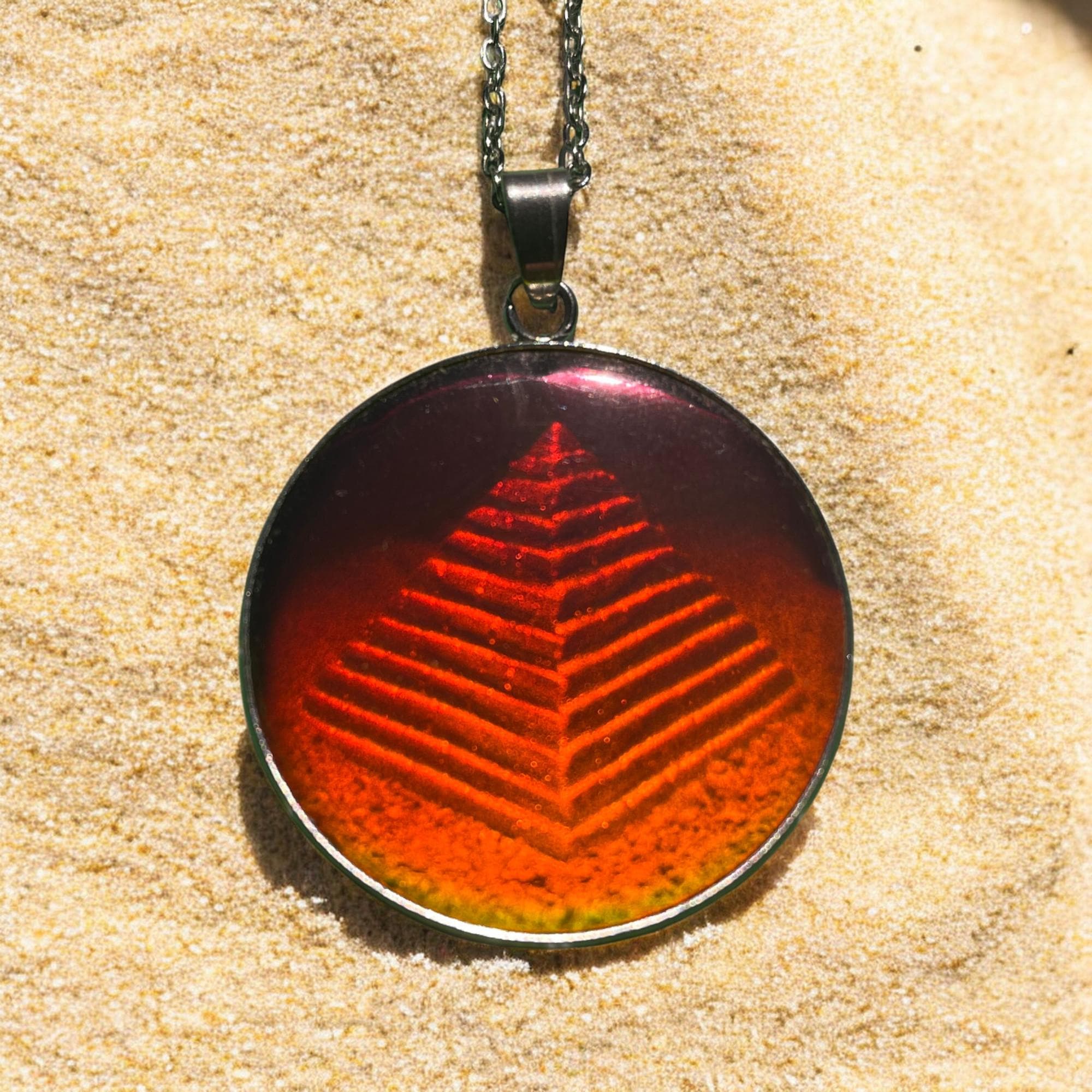 COLLIER 3 RANGS, ÉMAIL VERT, ÉTOILE ET SOLEIL - Colliers/Les dorés