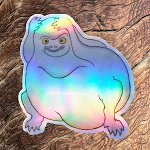 Autocollant holographique monstre fantome yokai japonais Hajikkaki