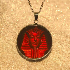 Colgante holográfico de faraón 3D de 30 mm/1,18 pulgadas, auténtico holograma vintage de los años 90, holografía láser, Egipto, imagen 3D